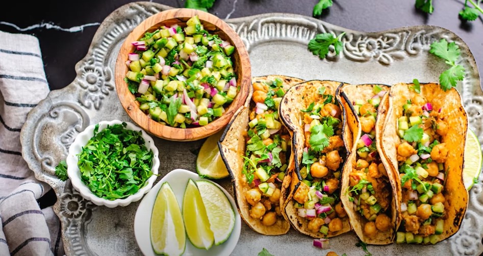 fusion chana masala tacos recipe