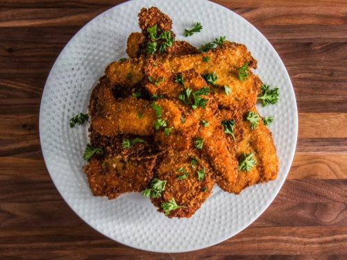 breaded chicken cutlets with deconstructed guacamole recipe