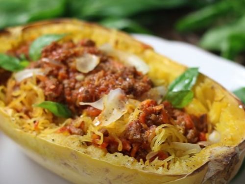 spaghetti squash with bechamel sauce recipe