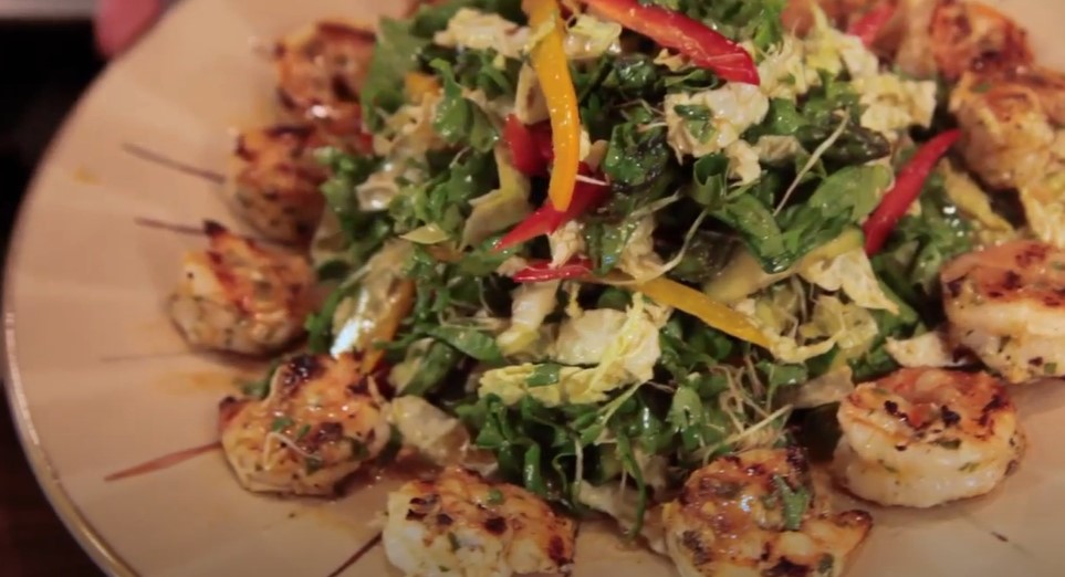 grilled shrimp salad with sesame ginger vinaigrette recipe