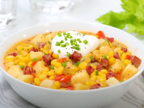 smoky ham-and-corn chowder recipe