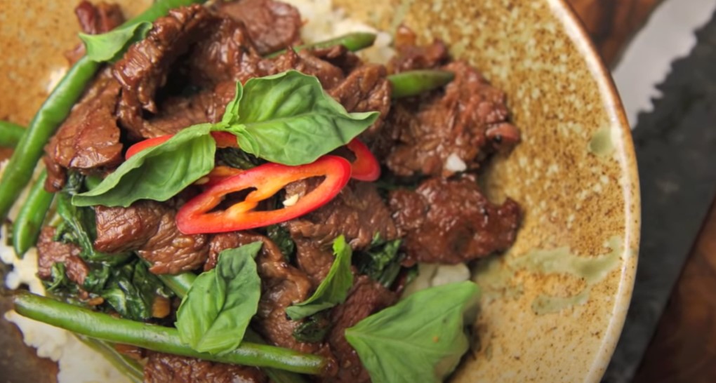 spicy thai beef and jasmine rice recipe