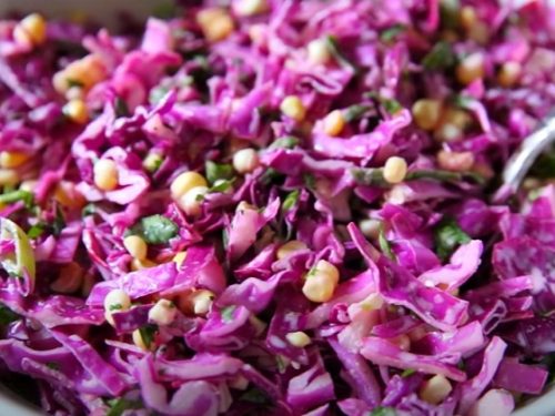 red cabbage slaw with a twist recipe