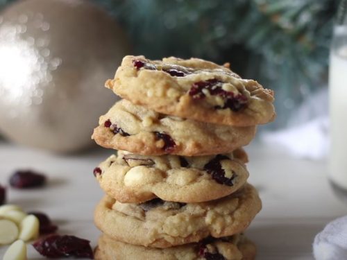 White Chocolate Cherry Cranberry Cookies Recipe