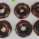 baked banana bread donuts with dark chocolate glaze recipe