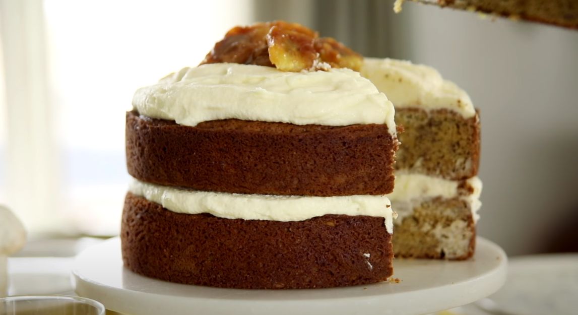 Banana Bourbon Layer Cake Recipe