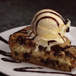 cheesecake stuffed chocolate chip skillet cookie recipe