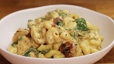 creamy tuscan chicken mac and cheese recipe