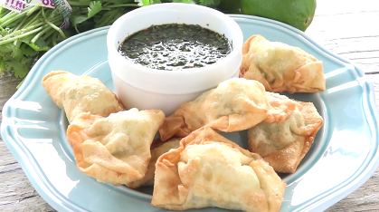 crispy avocado wontons recipe