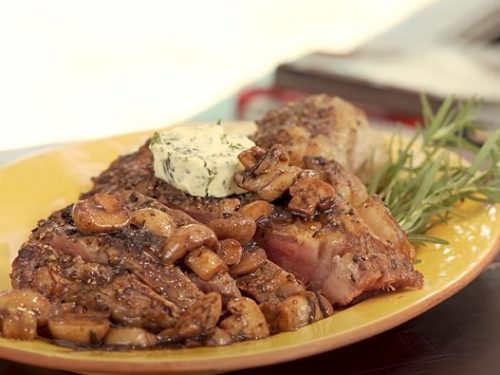 Garlic Butter Herb Steak and Mushrooms Recipe