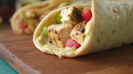 greek grilled chicken hummus wrap recipe