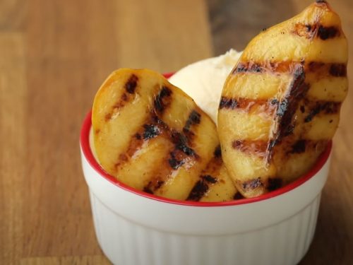 grilled nectarine sundaes