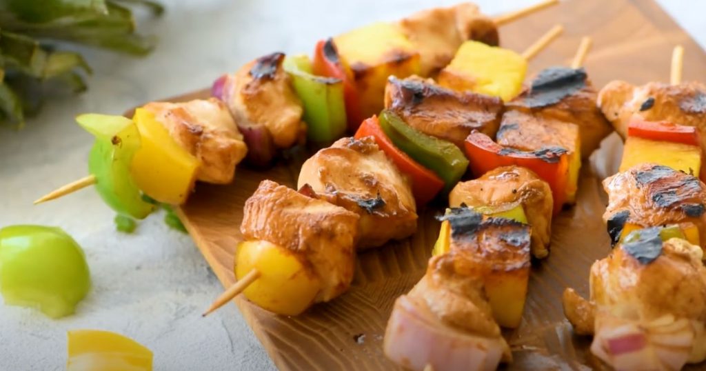 Hawaiian Teriyaki Chicken Skewers Recipe