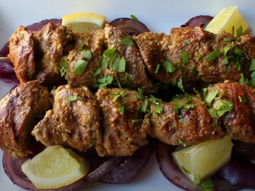 Lemon-Garlic Lamb Kabobs Recipe