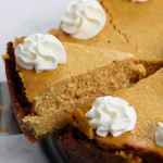 pumpkin cheesecake with gingersnap crust and caramel sauce recipe