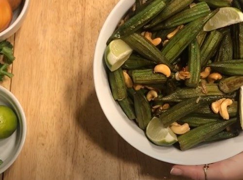 Sautéed Okra with Cashews Recipe