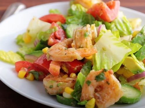 Shrimp Avocado Taco Salad Recipe