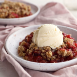 strawberry rhubarb crisp crumble recipe