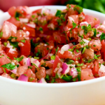 tomato salsa with cucumber chips recipe