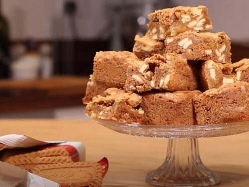 biscoff white chocolate blondies recipe