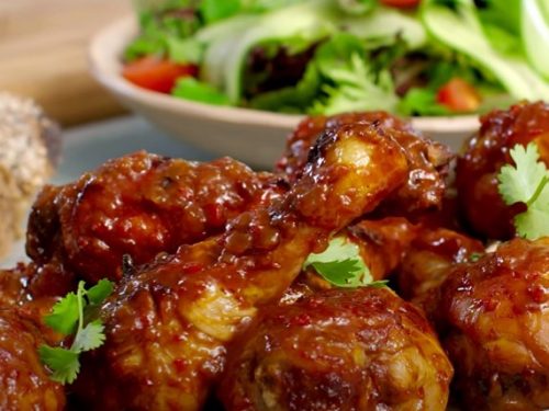 spiced chicken legs with apricots and raisins recipe