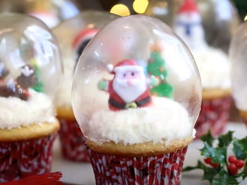 snow globe cupcakes recipe