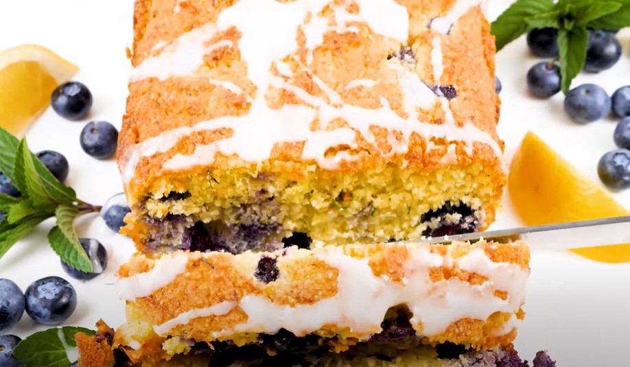 blueberry zucchini bread with a lemon glaze recipe