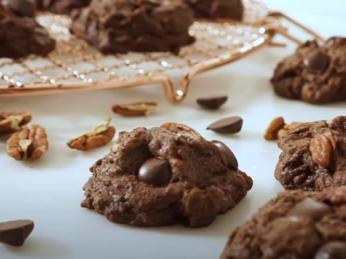 double chocolate chip cookies with pecans recipe