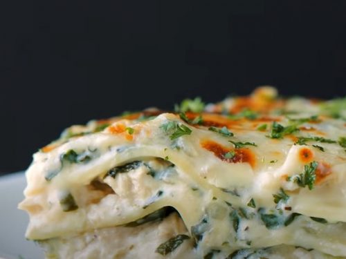 cheesy spinach alfredo lasagna recipe