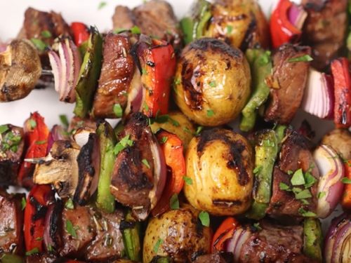 steak kabobs with garlic butter recipe