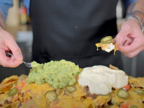 blue corn nachos with homemade guacamole recipe