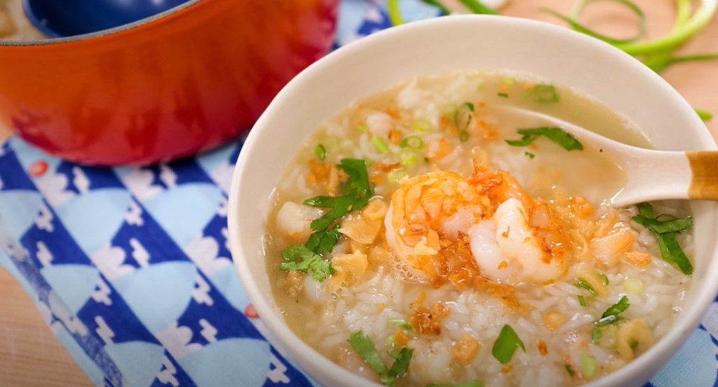 asian salmon-and-rice soup recipe