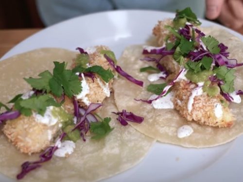 air fryer tzatziki fish tacos recipe