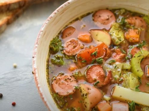 smoked-sausage, cabbage and potato soup recipe