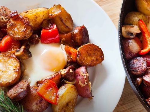 cranberry-maple sausage skillet recipe