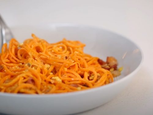 spiralized sweet potato latkes recipe