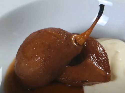 poached pears with yogurt recipe