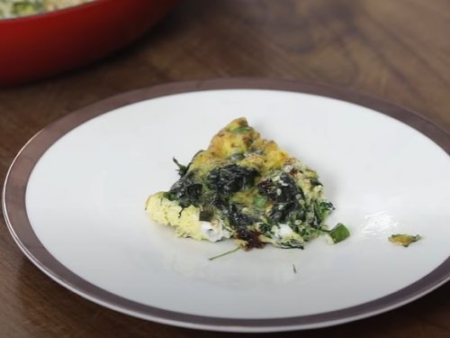 greek frittata with feta and spinach recipe