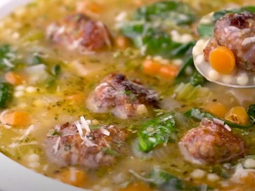 escarole soup with turkey meatballs (italian wedding soup) recipe