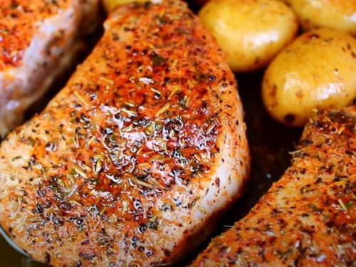 sheet pan ranch pork chops recipe