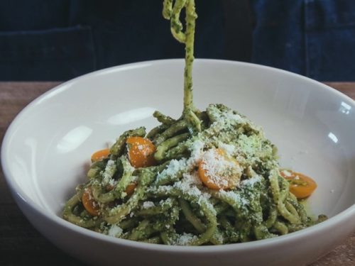 walnut pesto spaghetti recipe