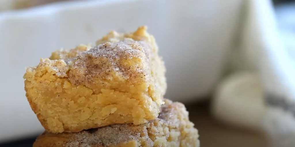 white chocolate snickerdoodle blondies recipe