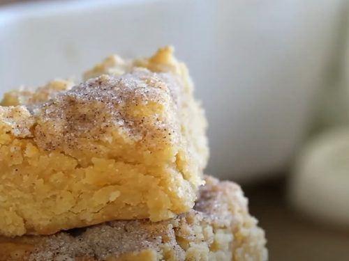 white chocolate snickerdoodle blondies recipe