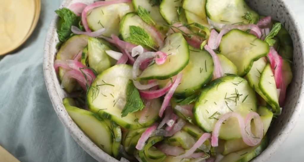 cucumber onion salad recipe