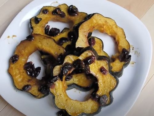 Acorn Squash with Cranberry Maple Glaze Recipe