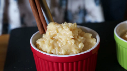 arroz con leche with candied mango recipe