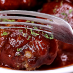 bbq glazed homemade meatballs recipe