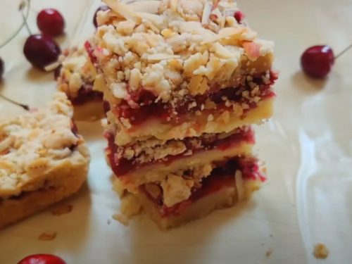 Cherry Pie Sour Cream Crumb Bars Recipe