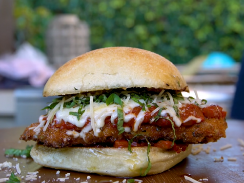 chicken parmesan sandwich recipe (olive garden copycat)