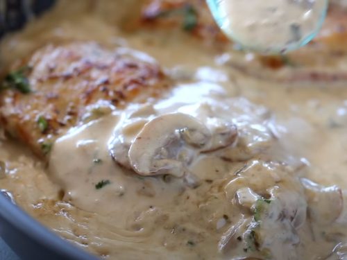 Creamy Parmesan Herb Mushroom Chicken Recipe